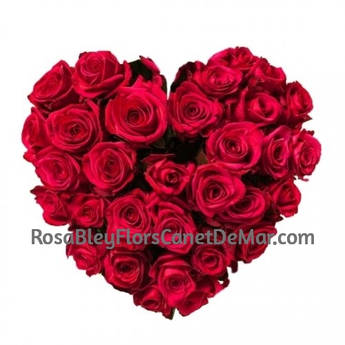 Corazón Funerario 36 Rosas