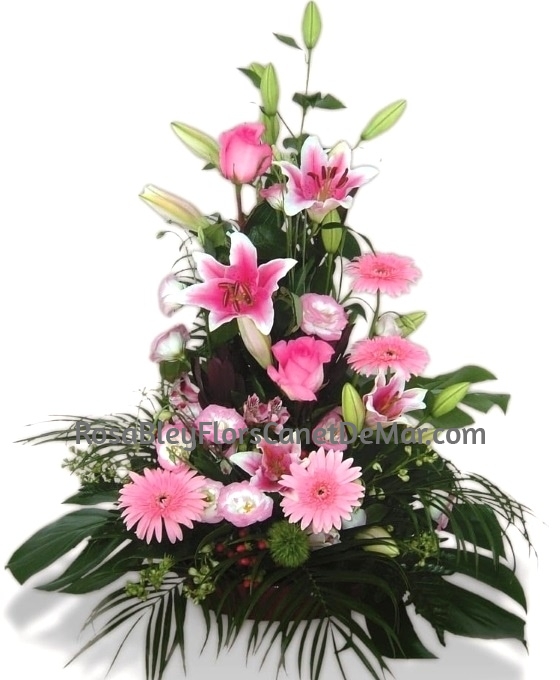 Centro de Flores Rosas en altura